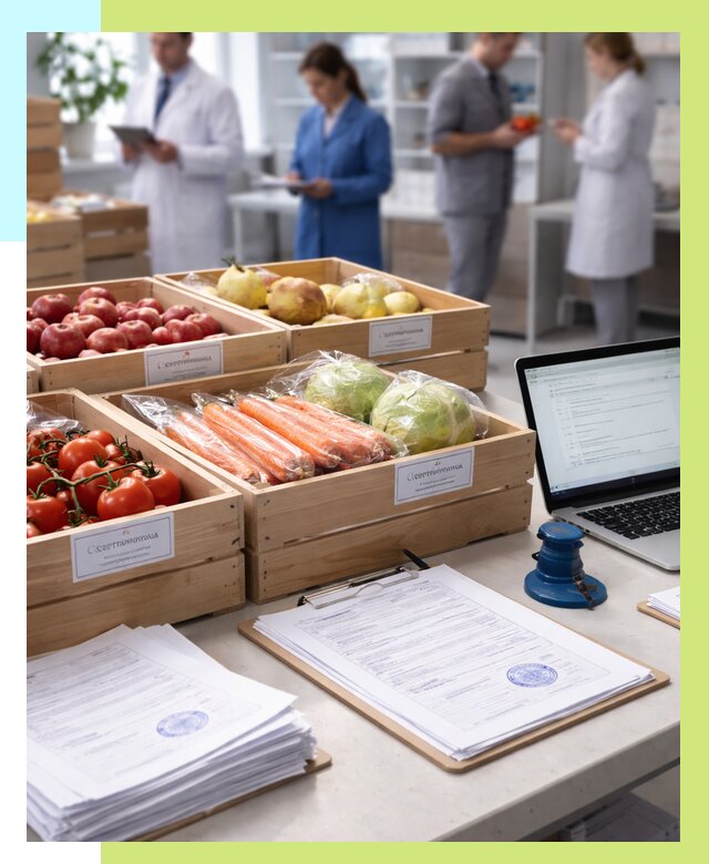 Сертификация овощей и фруктов в Кандалакше от 8588 р. | Алешин-Кнд