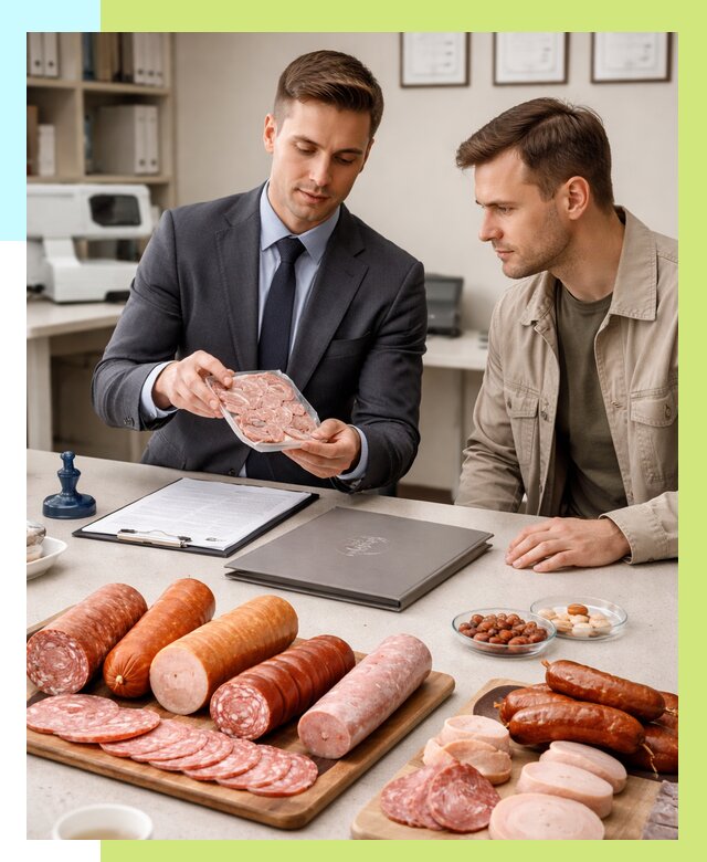 Сертификация колбасных изделий в Кандалакше от 7577 р. | Алешин-Кнд